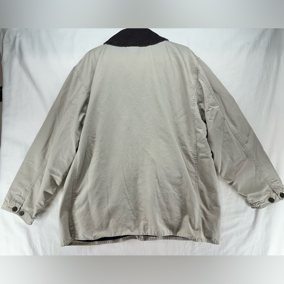 Woolrich Barn Chore Jacket Coat Removable Fleece Lined Tan Khaki Mens XL Spot - Picture 3 of 12
